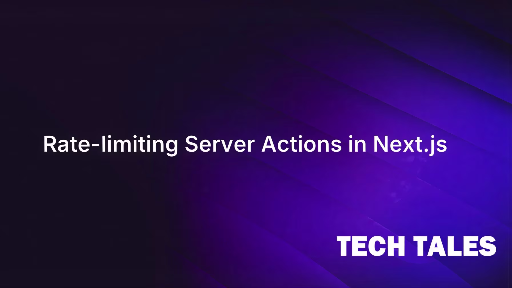 Rate Limiting Server Actions in NextJS